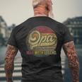 Opa The Man Myth Legend Fathers Day Grandpa Birthday German Mens Back Print T-shirt Gifts for Old Men
