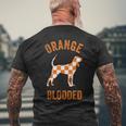 Orange Blooded Tennessee Hound Native Home Tn Rocky Top Men's T-shirt Back Print Gifts for Old Men