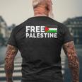 Palestine Flag Free Gaza Men's T-shirt Back Print Gifts for Old Men