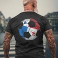 Panama Soccer Ball Flag Jersey Panama Football Men's T-shirt Back Print Gifts for Old Men