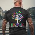 Hispanic Heritage Month Latino Tree Flags All Countries Men's T-shirt Back Print Gifts for Old Men