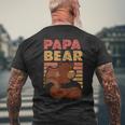 Papa Bear & Cub Design Adorable Father-Son Bonding Mens Back Print T-shirt Gifts for Old Men