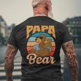 Papa Bear Lover Pun Animal Bears Bear Dad Father Daddy Men's T-shirt Back Print Gifts for Old Men