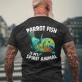 Parrotfish For Global Warming Activist Biologist Men's T-shirt Back Print Gifts for Old Men