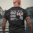 Part Time Warm Up Partner Full Time Dad Baseball Fathers Day Mens Back Print T-shirt Gifts for Old Men