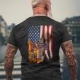 Patriot Day September 11 Firefighter God Bless Usa - Black Mug Mens Back Print T-shirt Gifts for Old Men