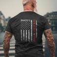Patriotic Promoted To Daddy Est 2024 First Time Dad Men's T-shirt Back Print Gifts for Old Men