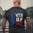 Patriotic Usa July 4Th Happy 4Th Of July Men's Back Print T-shirt Gifts for Old Men