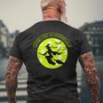 Pickleball Witch On Broom Pickleball Players Halloween Men's T-shirt Back Print Gifts for Old Men