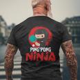 Ping Pong Ninja - Table Tennis Player Paddler Sports Lover Mens Back Print T-shirt Gifts for Old Men