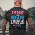 Pink Or Blue Uncle Loves You Mens Back Print T-shirt Gifts for Old Men