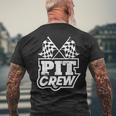 Pit Crew Raing Racing Race Car Racing Funny Gifts Mens Back Print T-shirt Gifts for Old Men