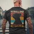 Pitbull Dad Like A Regular Dad But Cooler Pit Bull Owner Dog Mens Back Print T-shirt Gifts for Old Men
