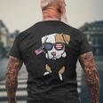 Pitbull Pocket Cute Pit American Usa 4Th Of July Fourth Dog Mens Back Print T-shirt Gifts for Old Men