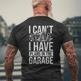 Plans In The Garage Dad Auto Mechanic Repairman Car Fix Men's Crewneck Short Sleeve Back Print T-shirt Gifts for Old Men