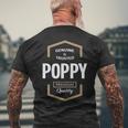 Poppy Grandpa Gift Genuine Trusted Poppy Quality Mens Back Print T-shirt Gifts for Old Men