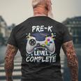 Pre K Level Complete Gamer Class Of 2023 Graduation Mens Back Print T-shirt Gifts for Old Men
