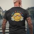 Pre-K Vibes Happy Face Smile Back To School Men's T-shirt Back Print Gifts for Old Men