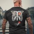 Pregnancy Skeleton Rib Firefighter Bump Men's T-shirt Back Print Gifts for Old Men