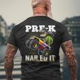 Prek Nailed It Dinosaur Monster Truck Graduation Cap Men's Back Print T-shirt Gifts for Old Men
