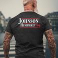 President Lyndon B Johnson 1964 Retro 4Th Of July Men's T-shirt Back Print Gifts for Old Men