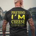 Pretend Im A Cheese Costume Halloween Men's T-shirt Back Print Gifts for Old Men