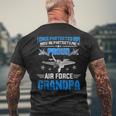 Pride Military Family Proud Grandpa Air Force Men's Back Print T-shirt Gifts for Old Men