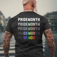 Pride Month Demon Lgbt Gay Pride Month Transgender Lesbian Mens Back Print T-shirt Gifts for Old Men