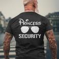 Princess Security Funny Birthday Halloween Party Design Mens Back Print T-shirt Gifts for Old Men