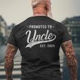 Promoted To Uncle Est 2024 Father's Day To New Dad Men's T-shirt Back Print Gifts for Old Men