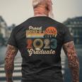 Proud Brother Of A Class Of 2023 Graduate Senior Graduation Mens Back Print T-shirt Gifts for Old Men