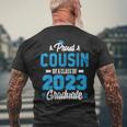 Proud Cousin Of A Class Of 2023 Graduate Graduation Men Mens Back Print T-shirt Gifts for Old Men