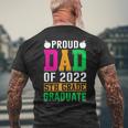 Proud Dad Of A 2022 5Th Grade Graduate Last Day School Fifth Men's Back Print T-shirt Gifts for Old Men