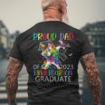 Proud Dad Of A 2023 Kindergarten Graduate Unicorn Dabbing Mens Back Print T-shirt Gifts for Old Men
