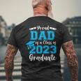 Proud Dad Of A Class Of 2023 Graduate Senior 23 Graduation Mens Back Print T-shirt Gifts for Old Men