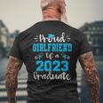 Proud Girlfriend Of A Class Of 2023 Graduate Senior 23 Men's Back Print T-shirt Gifts for Old Men