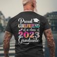 Proud Girlfriend Of A Class Of 2023 Graduate Tie Dye Men's Back Print T-shirt Gifts for Old Men