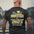 Proud Godfather Of 5Th Grade Graduate 2023 Family Graduation Men's Back Print T-shirt Gifts for Old Men
