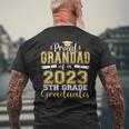 Proud Grandad Of 5Th Grade Graduate 2023 Family Graduation Men's Back Print T-shirt Gifts for Old Men
