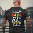Proud Papa Of A Class Of 2023 5Th Grade Graduate Men's Back Print T-shirt Gifts for Old Men