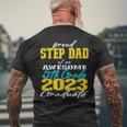 Proud Step Dad Of 5Th Grade Graduate 2023 Family Graduation Mens Back Print T-shirt Gifts for Old Men
