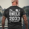 Proud Uncle Of A 2023 Graduate Senior 23 Graduation Gift Mens Back Print T-shirt Gifts for Old Men