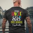 Proud Uncle Of A Class Of 2023 Preschool Graduate Mens Back Print T-shirt Gifts for Old Men