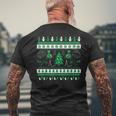 Psychology Ugly Christmas Sweater Brain Neurotransmitter Men's T-shirt Back Print Gifts for Old Men