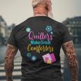 Quilter Sewing Quilting Quote Mens Back Print T-shirt Gifts for Old Men