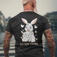 Rabbit Mum Cute Bunny Outfit For Girls For Women Men's Back Print T-shirt Gifts for Old Men