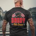 Race Car Birthday Party Matching Family Daddy Pit Crew Men's T-shirt Back Print Gifts for Old Men