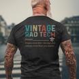 Rad Tech Noun Vintage Retro Style 60S 70S 80S Men's T-shirt Back Print Gifts for Old Men