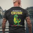 Ready To Crush Kindergarten 2036 Dinosaur Back To School Boy Men's T-shirt Back Print Gifts for Old Men