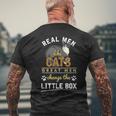 Real Men Like Cats Pets Cat DadMen's Back Print T-shirt Gifts for Old Men